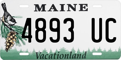 ME license plate 4893UC