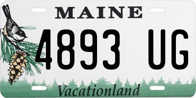 ME license plate 4893UG