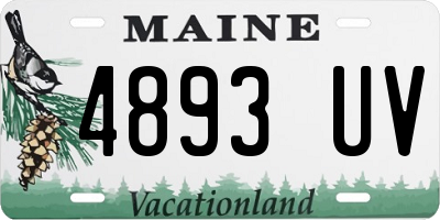 ME license plate 4893UV