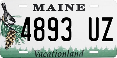 ME license plate 4893UZ