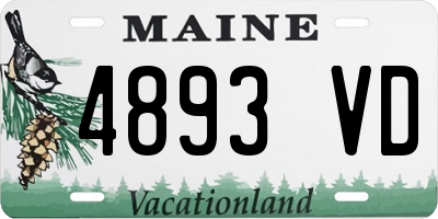 ME license plate 4893VD