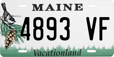 ME license plate 4893VF
