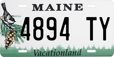 ME license plate 4894TY