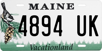 ME license plate 4894UK