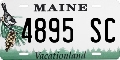 ME license plate 4895SC