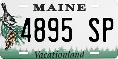 ME license plate 4895SP
