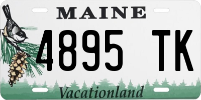 ME license plate 4895TK