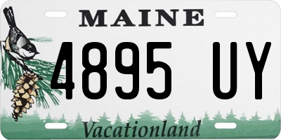 ME license plate 4895UY