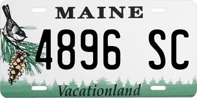 ME license plate 4896SC