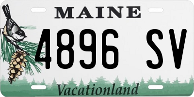 ME license plate 4896SV
