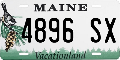 ME license plate 4896SX