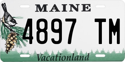 ME license plate 4897TM