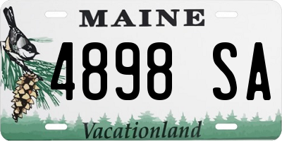 ME license plate 4898SA