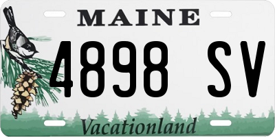 ME license plate 4898SV
