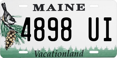 ME license plate 4898UI