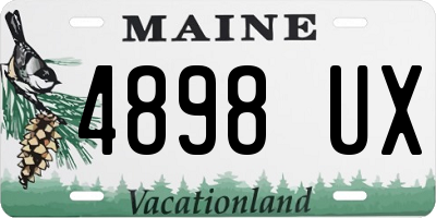 ME license plate 4898UX