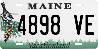 ME license plate 4898VE
