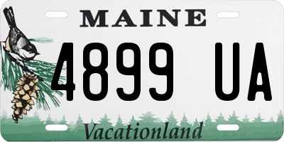 ME license plate 4899UA