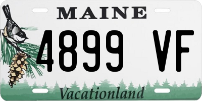 ME license plate 4899VF