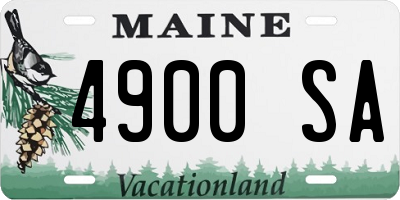 ME license plate 4900SA