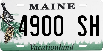 ME license plate 4900SH