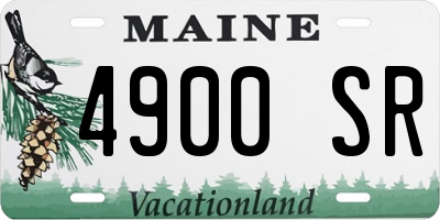 ME license plate 4900SR