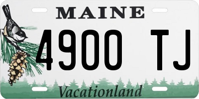 ME license plate 4900TJ