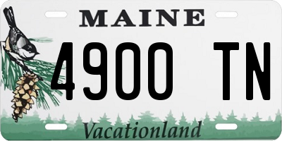ME license plate 4900TN
