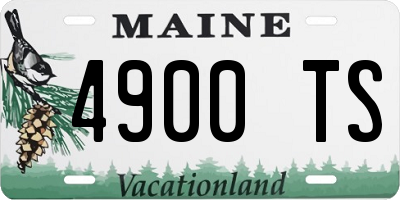 ME license plate 4900TS