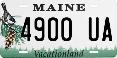 ME license plate 4900UA