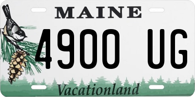 ME license plate 4900UG
