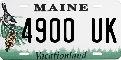 ME license plate 4900UK