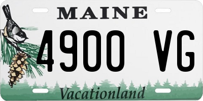 ME license plate 4900VG