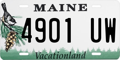 ME license plate 4901UW