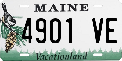 ME license plate 4901VE