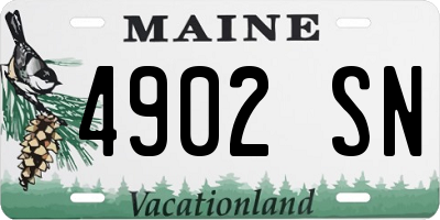 ME license plate 4902SN