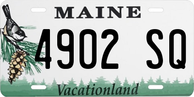 ME license plate 4902SQ