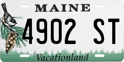 ME license plate 4902ST