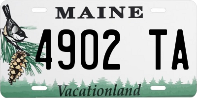 ME license plate 4902TA
