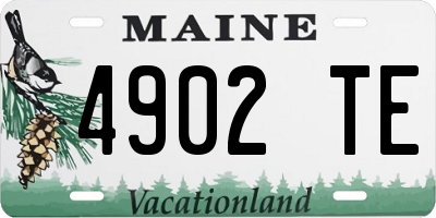 ME license plate 4902TE