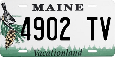 ME license plate 4902TV