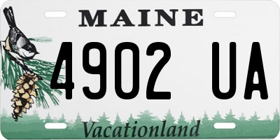 ME license plate 4902UA