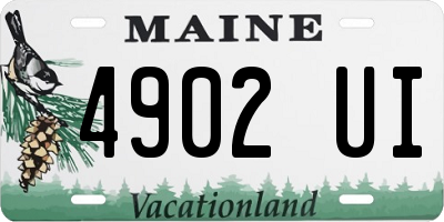 ME license plate 4902UI