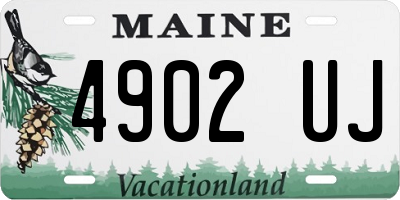 ME license plate 4902UJ