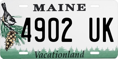 ME license plate 4902UK