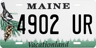 ME license plate 4902UR