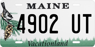 ME license plate 4902UT