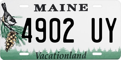 ME license plate 4902UY