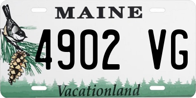 ME license plate 4902VG