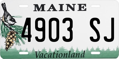 ME license plate 4903SJ